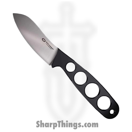 WithArmour – WA079-65BK – NakedMuk – Fixed Blade Knife – AUS-8 Satin Nessmuk – AUS-8 – Black Silver