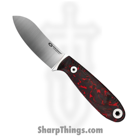 WithArmour – WA079-70CFBR – NessMuk2 – Fixed Blade Knife – VG-10 Satin Nessmuk – Shredded CF – Black Red