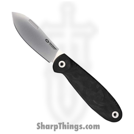 WithArmour – WA079F-40CFBK – FoldMuk2F – Folding Knife – VG-10 Satin Nessmuk – Shredded CF – Black