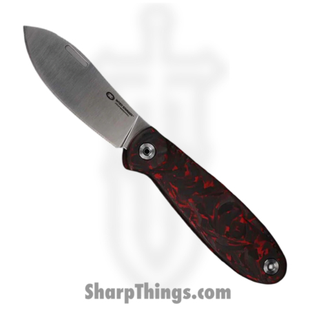 WithArmour – WA079F-40CFBR – FoldMuk2F – Folding Knife – VG-10 Satin Nessmuk – Shredded CF – Black Red