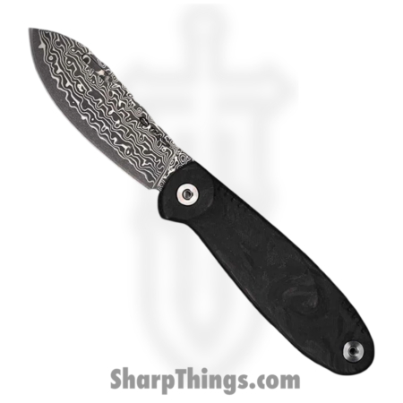 WithArmour – WA079F-40CFDM – FoldMuk2F – Folding Knife – Damascus Damascus Nessmuk – Shredded CF – Black