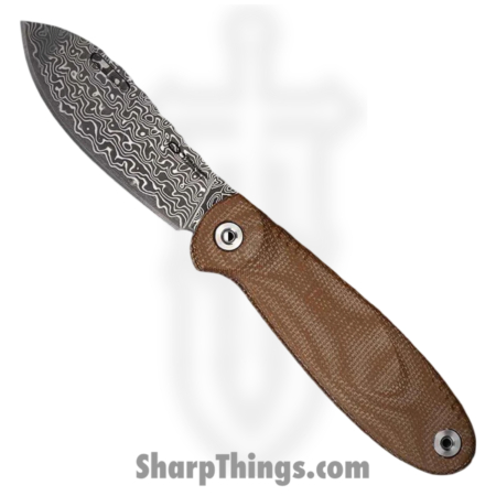 WithArmour – WA079F-40MKDM – FoldMuk2F – Folding Knife – Damascus Damascus Nessmuk – Micarta – Tan