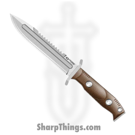 WithArmour – WA099L-TN – StormL – Fixed Blade Knife – WASTEEL Stonewash Spear Point – Micarta G10 – Tan Red