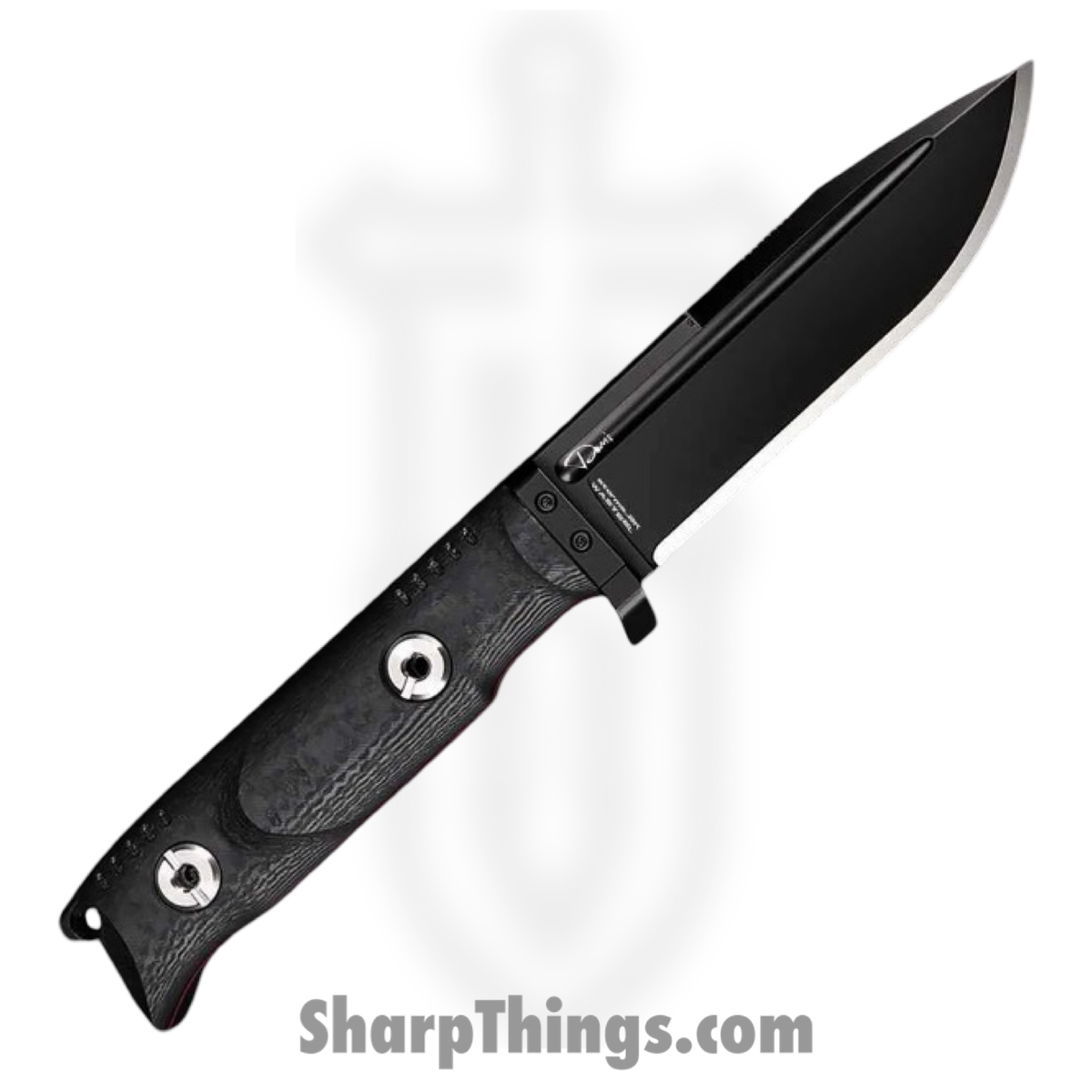 WithArmour - WA099S-BK - StormS - Fixed Blade Knife - WASTEEL Coated Spear Point - SCFG10 - Black Red - Image 2