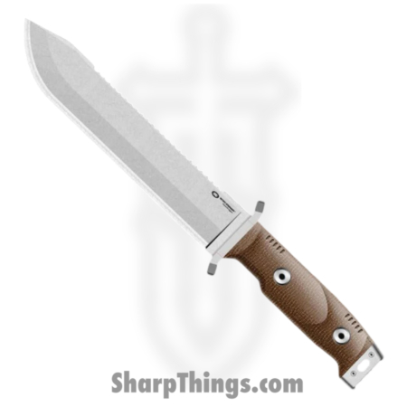 WithArmour – WA099X-TN – StormX – Fixed Blade Knife – WASTEEL Stonewash Clip Point – Micarta G10 – Tan Red