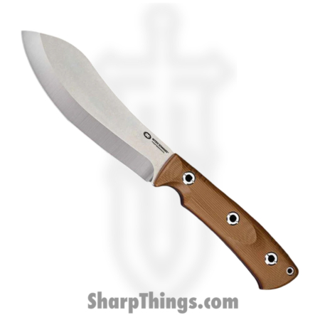 WithArmour – WA2306-125TN – BigMuk – Fixed Blade Knife – 1095 HC Satin Nessmuk – Micarta G10 – Tan Red