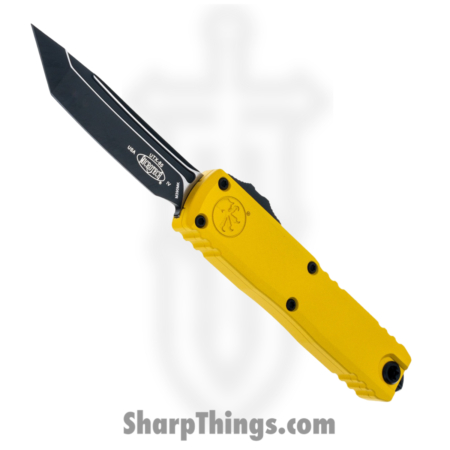 Microtech – 12334-1YW – UTX-85 Gen IV – OTF Auto – M390MK Coated Tanto – Aluminum – Yellow