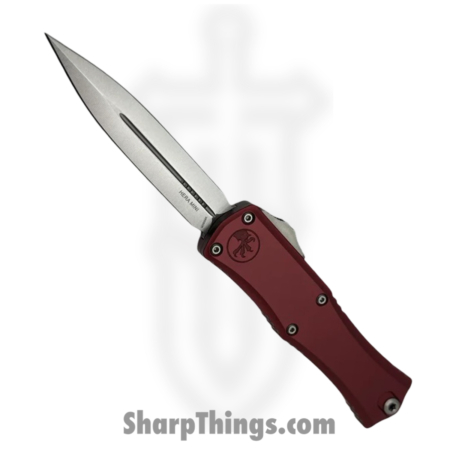 Microtech – 1702M-10MR – Mini Hera II – OTF Auto – M390MK Stonewash Dagger – Aluminum – Merlot