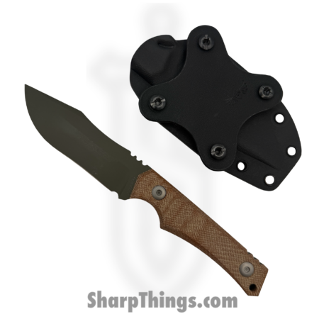 Tactile Knife Co. – 20OBMCSGRMNA – Osprey – Fixed Blade Knife – CPM MagnaCut Coated Clip Point – Natural Micarta – Tan