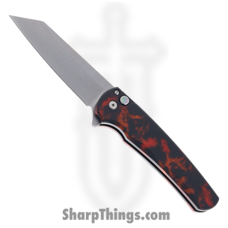 ProTech – 5401-DF – Malibu – Folding Knife – CPM MagnaCut Stonewash Reverse Tanto – Aluminum – Del Fuego