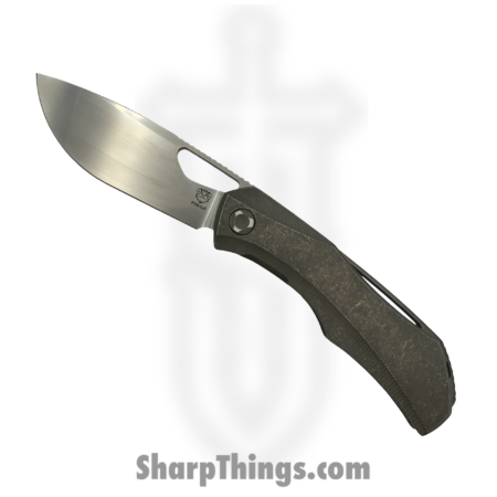 Poikilo Blade – COL-FEN-STD-DSW398-TI – Anarcnnide Fenrir S2- Folding Knife – m398 Stonewash Drop Point – Titanium – Stonewash