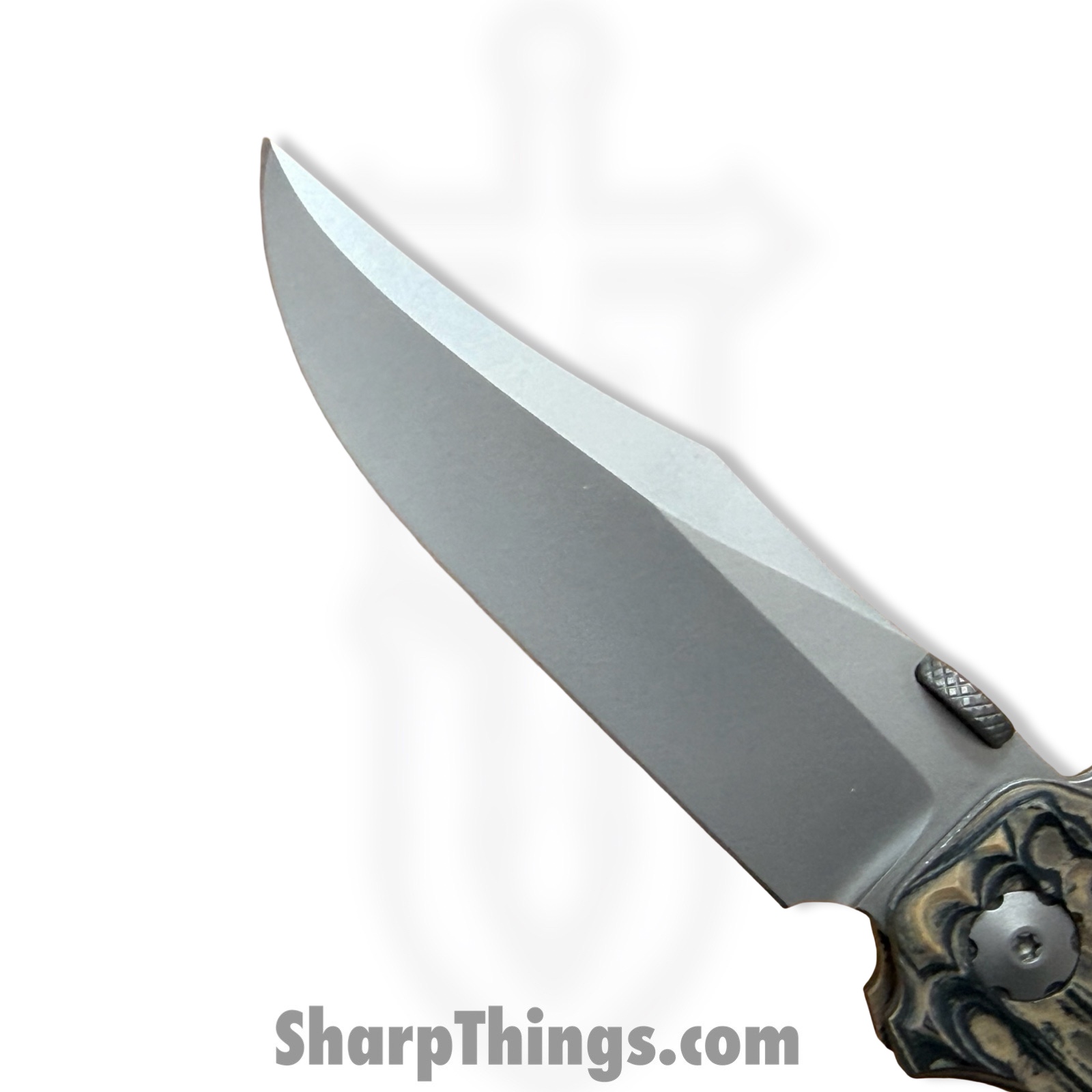 Elishewitz Custom Knives - ECKMacVSOG - Mac V SOG Axis Lock - Folding Knife - S45VN Matte Clip Point - G10 - Burl - Image 12