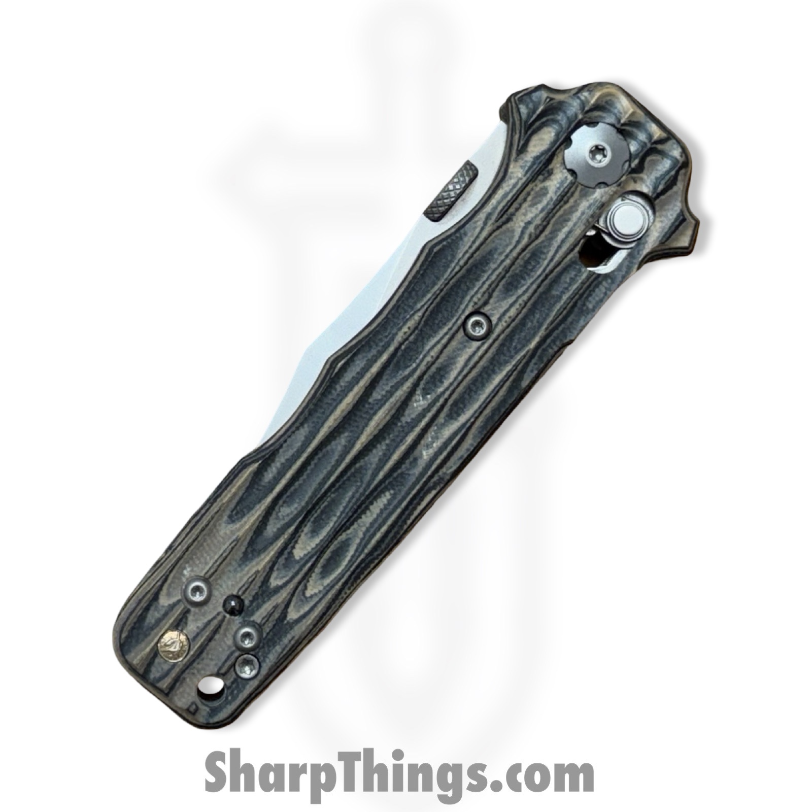 Elishewitz Custom Knives - ECKMacVSOG - Mac V SOG Axis Lock - Folding Knife - S45VN Matte Clip Point - G10 - Burl - Image 10