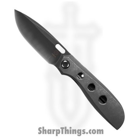 Poikilo Blade – EDC-GEC-STDDSW-398-TI-V3 – Gecko – Folding Knife – Bohler M398 Coated Drop Point – Titanium – Dark Stonewash
