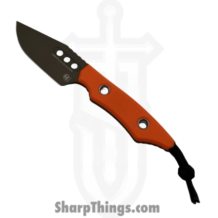 Heretic Knives – H065-18A-OG-G10 – Kobold – Fixed Blade Knife – CPM MagnaCut OD Green Clip Point – G10 – Orange