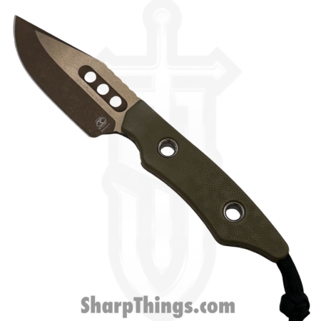 Heretic Knives – H065-7A-OD-G10 – Kobold – Fixed Blade Knife – CPM MagnaCut Bronzed Clip Point – G10 – OD Green