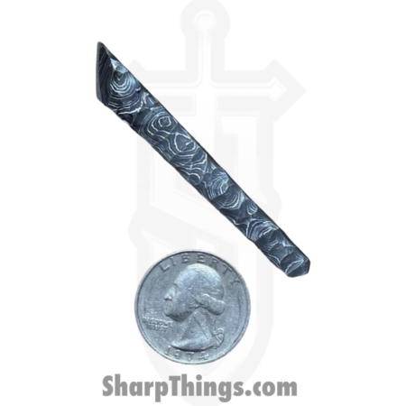 Lex Rex – LEXBS26008-2 – Keychain Scraps – Fixed Blade Knife – Damascus Kiridashi – Skeletonized – Brown