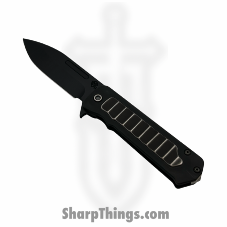Medford Knife and Tool – MK140SPD-30PV-TPCP-BN – TFF-4 – Folding Knife – S35VN Coated Drop Point – “Gatorbelly” Inlay Titanium – Black