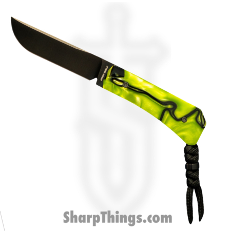 Jack Wolf Knives – PIONE-FX-01-KIR-TOX-GRN – Pioneer FIXedc – Fixed Blade Knife – CPM S90V Coated Drop Point – Kirinite – Toxic Green