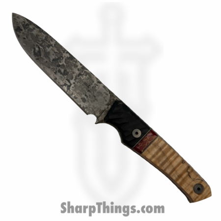 Lex Rex – SQ5755537 – Crusader – Fixed Blade Knife – 80crv2 Acid Wash Drop Point – Burl Wood – Multi