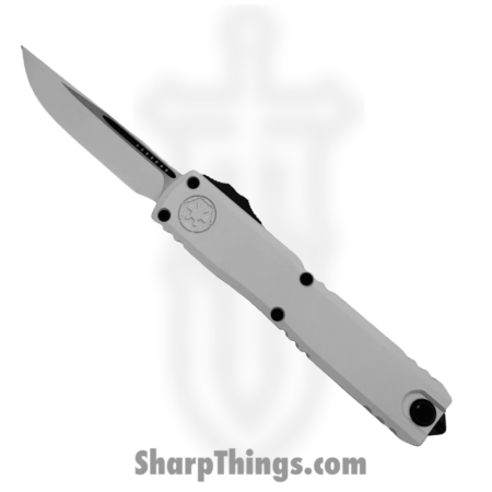 Microtech – 11214-1STD – Ultratech – OTF Auto – M390MK Coated Drop Point – Aluminum – Storm Trooper