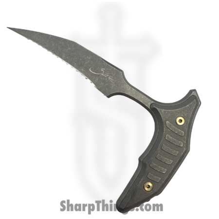 Microtech – 218-12APMS1 – BEE F/S – Fixed Blade Knife – Serrated M390MK Apocalyptic Wharncliffe – Titanium – Bronze