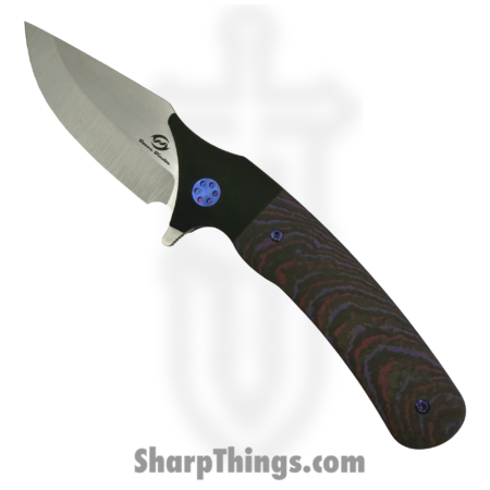 Beans Blades – BB-Jav-PH – Javelin – Folding Knife – M390 Satin Drop Point – FAT Carbon Fiber – Purple