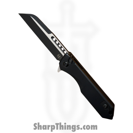 Heretic Knives – H213-10A-T – Jinn Manual – Folding Knife – CPM MagnaCut Two Tone Wharncliffe – Aluminum – Black