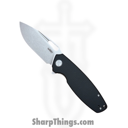 Kubey – KUB3220 – Tityus Linerlock – Folding Knife – 14C28N Stonewash Drop Pont – G10 – Black