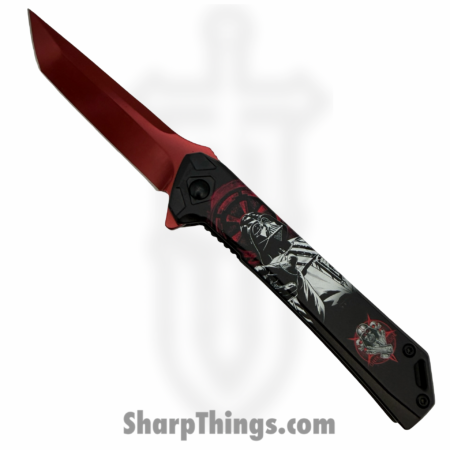VOC – PF65A – Darth Vader – Assisted Open Knife – Stainless Coated Tanto – Aluminum – Black/Red