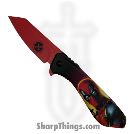 VOC – PF85J – DeadPool – Assisted Open Knife – Stainless Coated Reverse Tanto – Aluminum – Black/Red