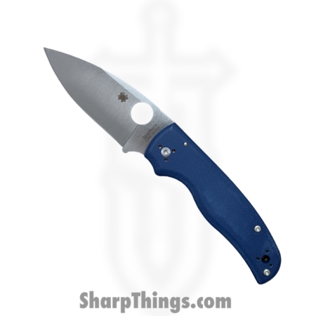 Spyderco – SC229GPCBL – Shaman Compression Lock – Folding Knife – CPM-SPY27 Satin Drop Pont – G10 – Blue