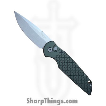 ProTech – TR-3 X1 SW Green – Tactical Response 3 – Automatic Knife – 154CM Stonewash Drop Point – Aluminum – Green