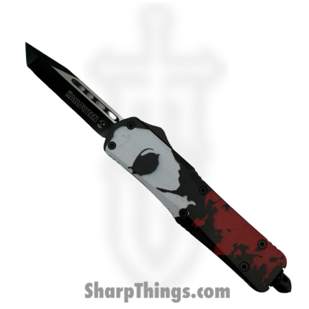 Atomic Knives – WNS-A11-HWN – Thin Man M. Myers – OTF Auto – D2 Coated Tanto – Aluminum – Red/White/Black