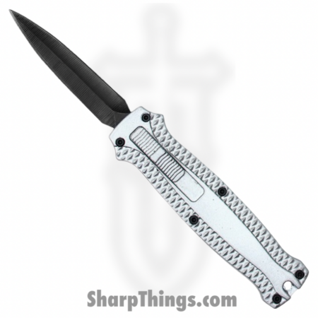 Atomic Knives – WNS-A705-SL – Micro Cali 2 – OTF Auto – D2 Coated Dagger – Aluminum – Silver
