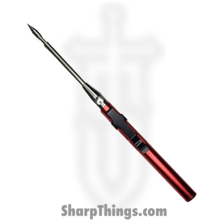 Atomic Knives – WNS-AT25-RD – Guard Father Automatic OTF Icepick – OTF Auto – D2 Satin Spike – Aluminum – Red