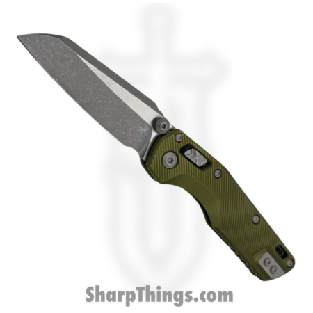 Microtech – 210M-10APFLOD – MSI Mini – Folding Knife – M390MK Apocalyptic Modified Sheepsfoot – Fluted Aluminum – OD Green