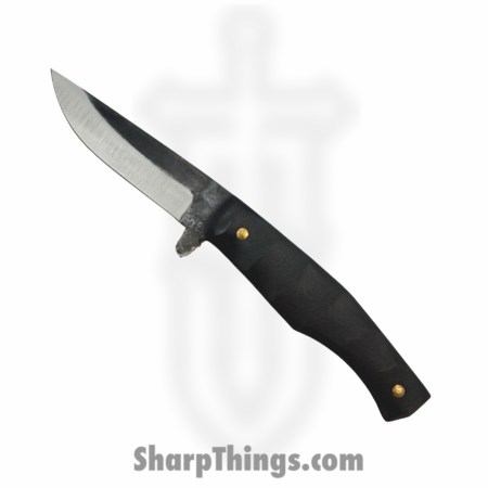 310 Forge – 310NINO0610D – El Nino Custom (Leather) – Fixed Blade Knife – 80crv2 Two Tone Drop Point – G10 – Black