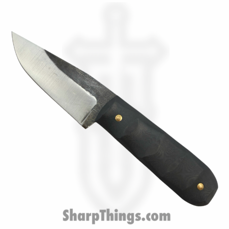 310 Forge – 310WEND0610E – Wendigo Custom (Leather) – Fixed Blade Knife – 52100 HC Two Tone Drop Point – G10 – Black