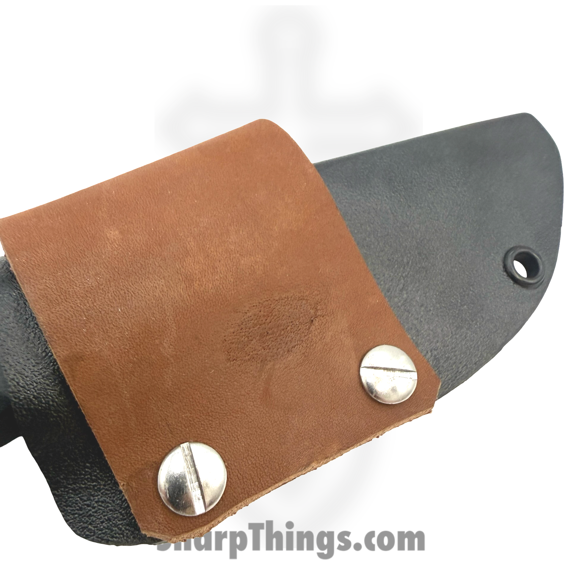 310 Forge - 310WEND0610E - Wendigo Custom (Leather) - Fixed Blade Knife - 52100 HC Two Tone Drop Point - G10 - Black - Image 3