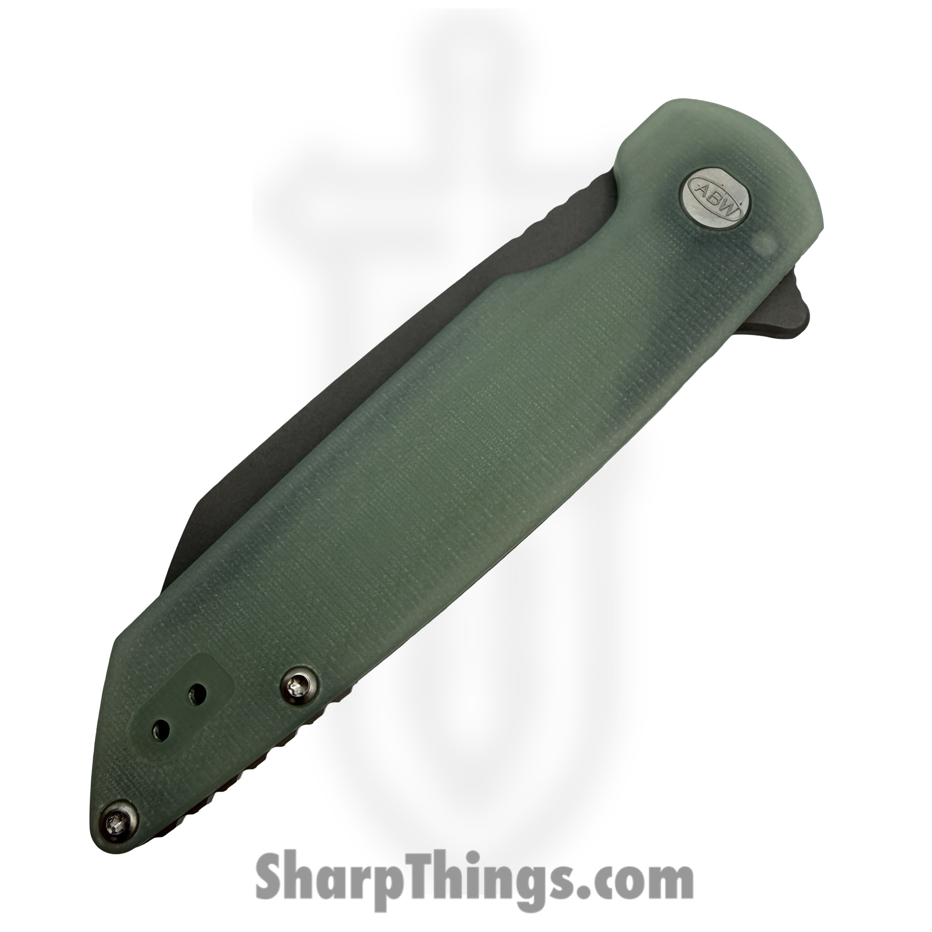 ABW - ABW-M2-G10-JD - Model 2 - Folding Knife - CPM MagnaCut Stonewash Sheepsfoot - G10 - Jade - Image 3
