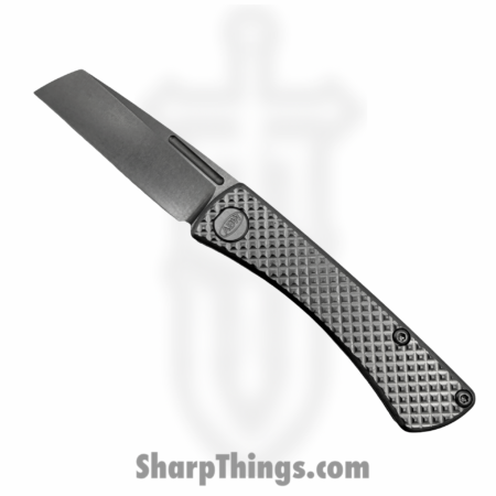 ABW – ABW-SJ-TI-DI – Slip Joint – Folding Knife – CPM MagnaCut Stonewash Cleaver – Diamond Pattern Titanium – Natural