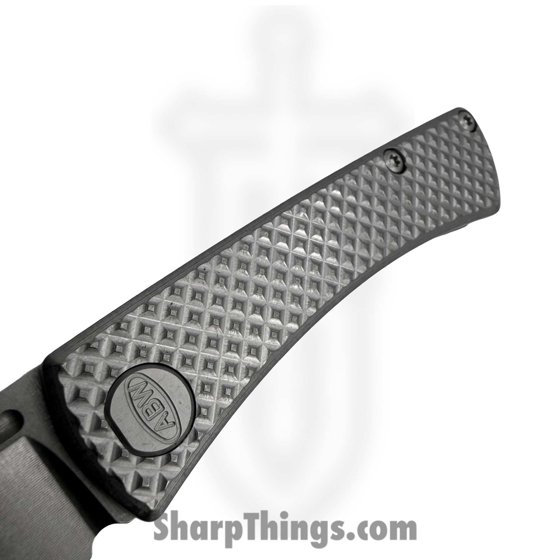 ABW - ABW-SJ-TI-DI - Slip Joint - Folding Knife - CPM MagnaCut Stonewash Cleaver - Diamond Pattern Titanium - Natural - Image 4