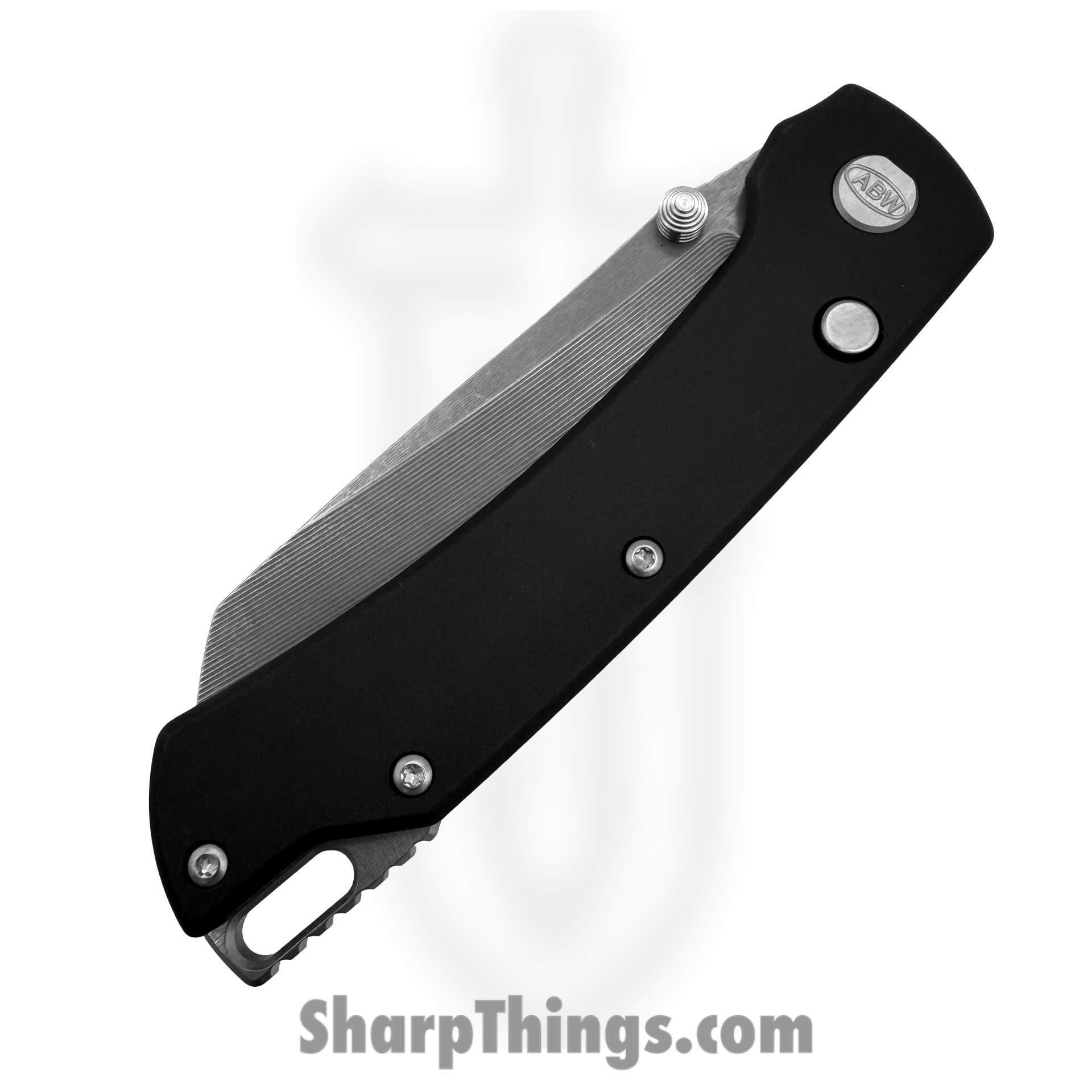 ABW - ABW-M3-AL-BK - Model 3 - Automatic Knife - CPM MagnaCut Stonewash Sheepsfoot - Anodized Aluminum - Black - Image 3