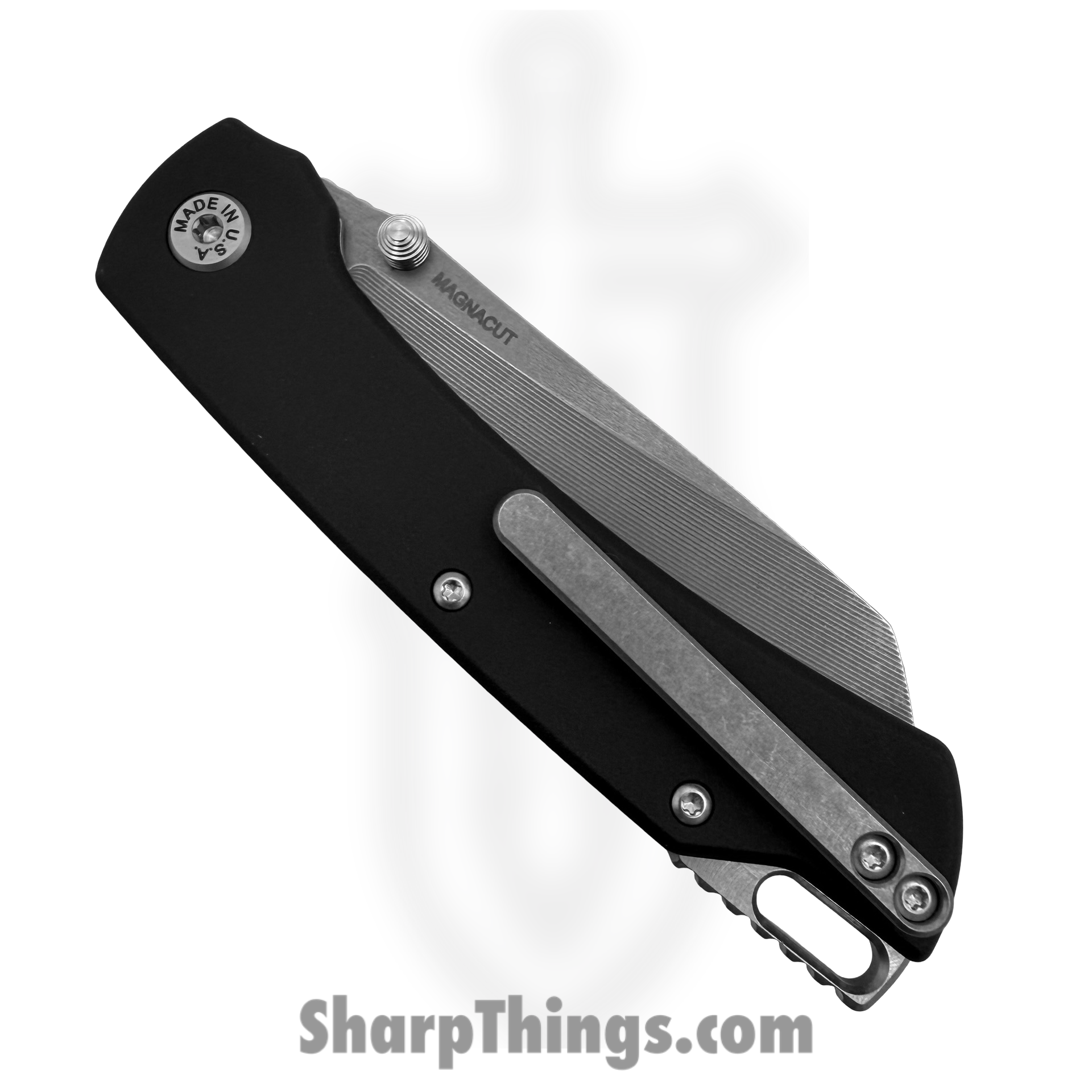 ABW - ABW-M3-AL-BK - Model 3 - Automatic Knife - CPM MagnaCut Stonewash Sheepsfoot - Anodized Aluminum - Black - Image 4