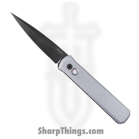 ProTech – BSA26.Godfather.1 – Godfather – Automatic Knife – 154CM Coated Stiletto – Aluminum – Battleworn Grey