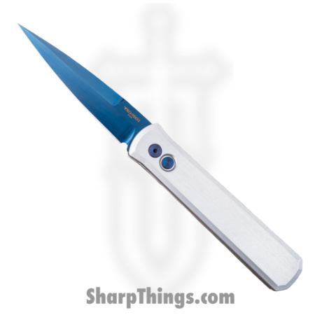 ProTech – BSA26.Godfather.2 – Godfather – Automatic Knife – 154CM Sapphire Stiletto – Aluminum – Silver