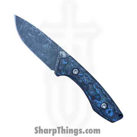 Gecko Customz KW – GCSIKORAEsm – Sikorae Fixie SM – Fixed Blade Knife – CPM MagnaCut Coated Clip Point – Fat Carbon – Blue