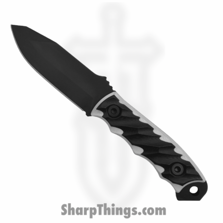 Half Face Blades – HFB6260F – Disaster Jr – Fixed Blade Knife – 3V Coated Drop Point – G10 – Black White