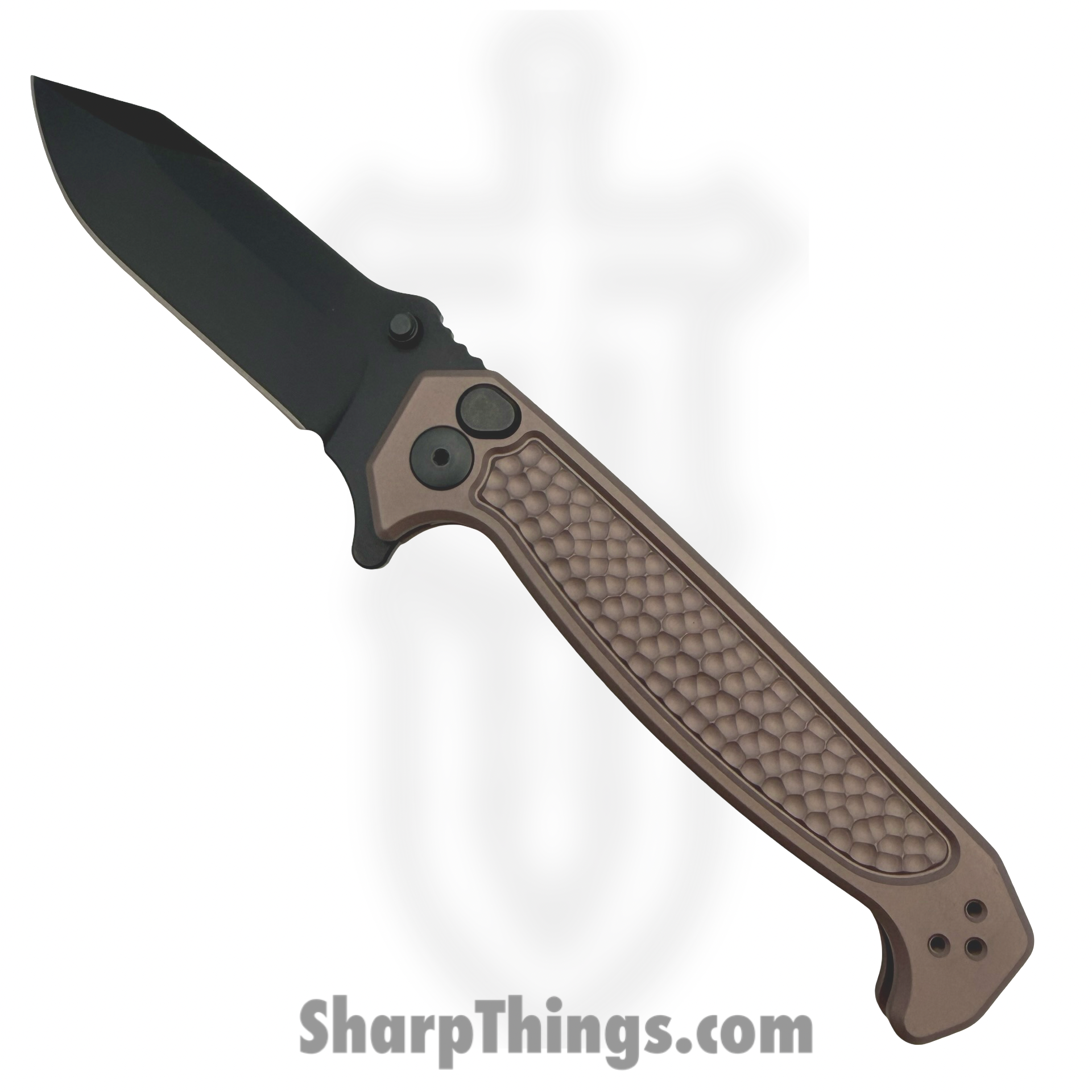Half Face Blades - HFB6260K - Extremis Folder - Folding Knife - CPM S45VN Coated Spear Point - Titanium - Black